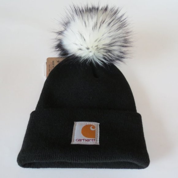Carhartt Beanie Handmade in USA Pom Kids Hat - Picture 3 of 6